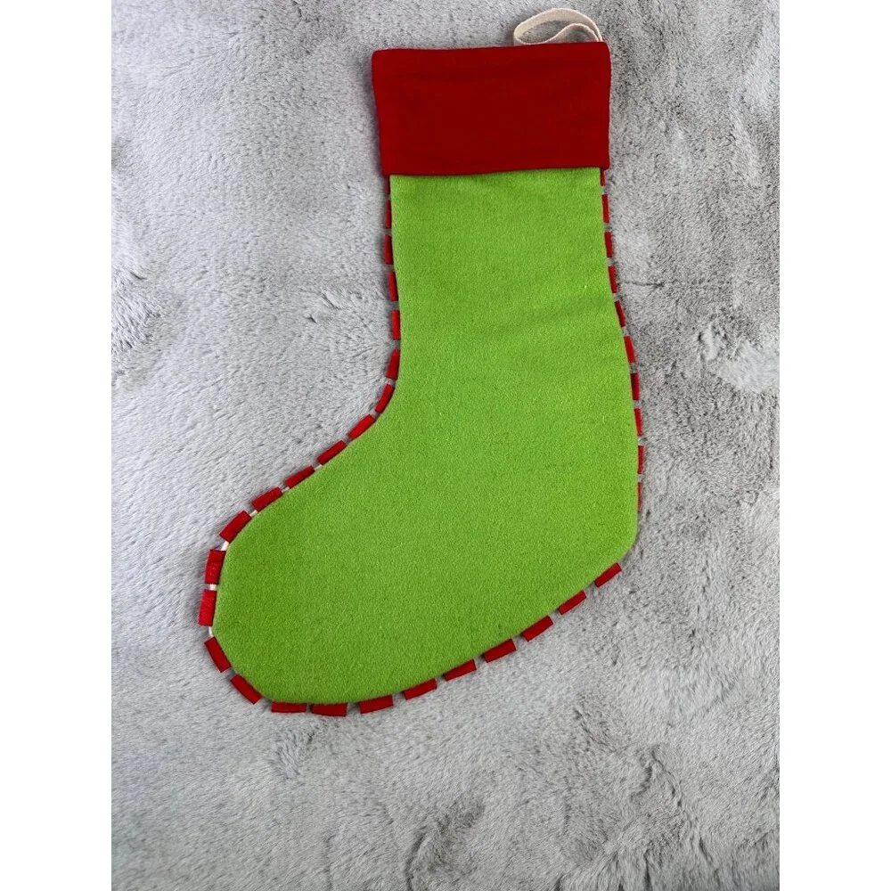 The Company Store Holiday Wool Felt‎ Stocking Personalized Meghan Embroidered